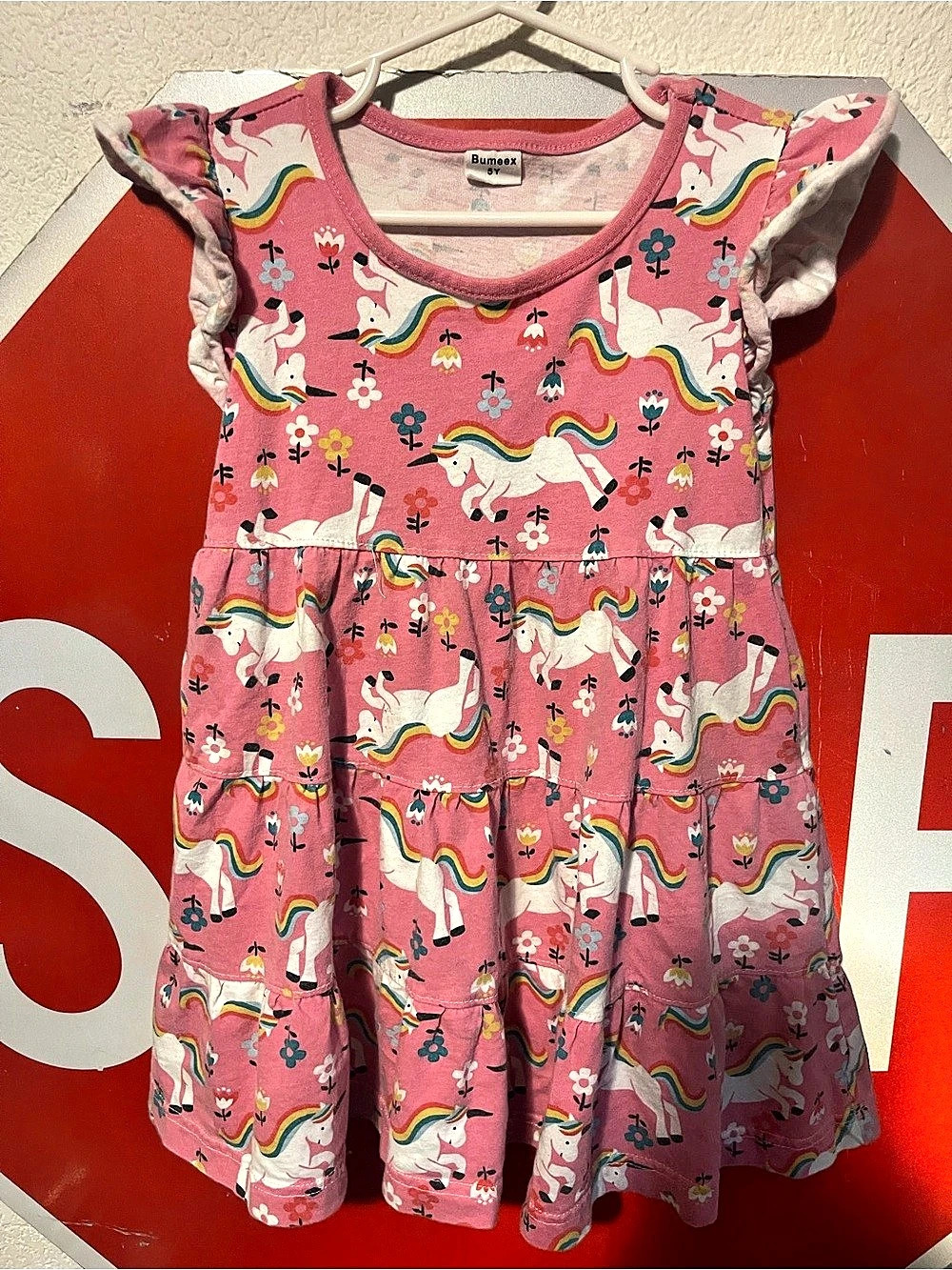 Ruum Girls Unicorn Print Dress Size 5T Like New